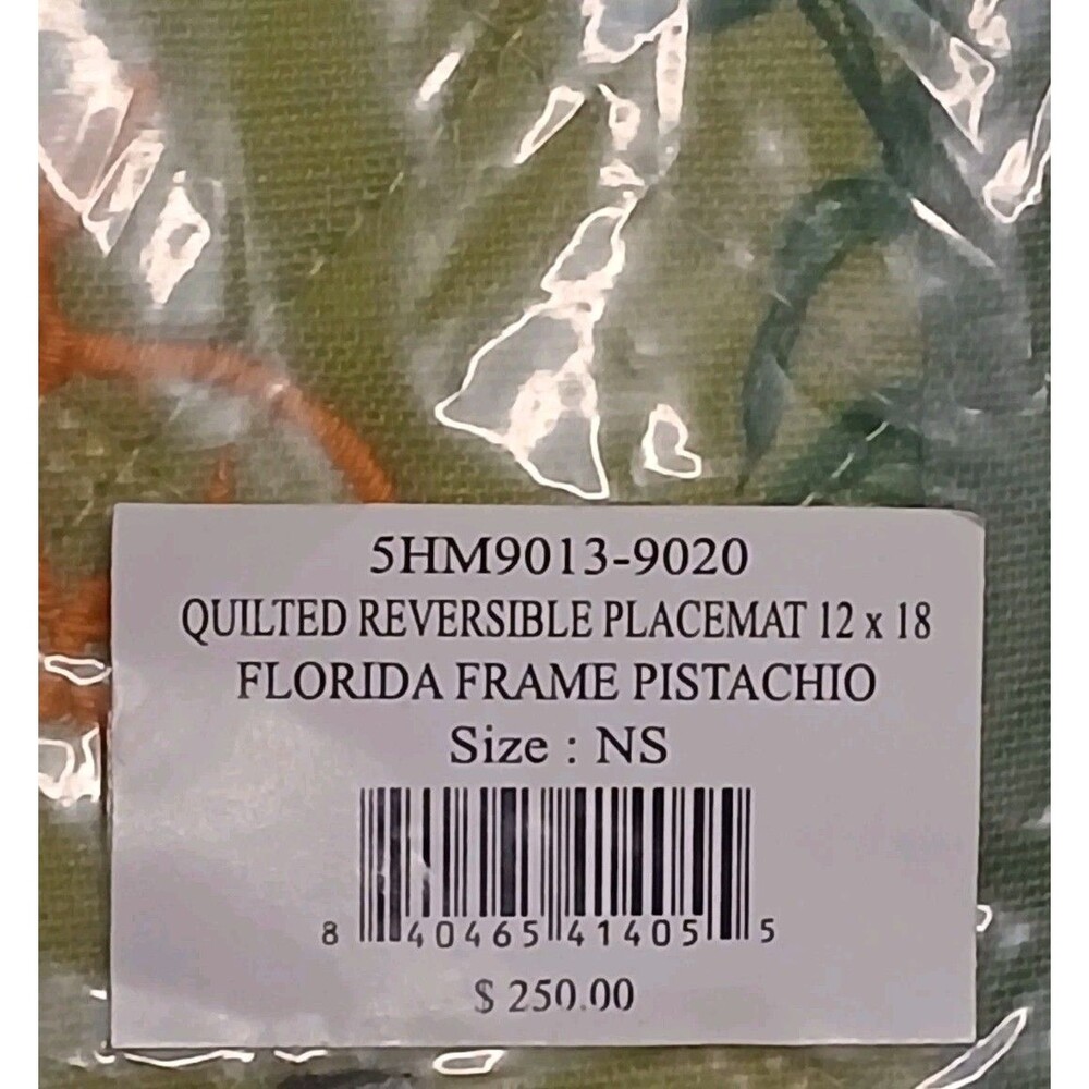 Coniglio Palm Beach Placemats Set Of 4 Reversible Tropical Print/ Green NWT $250 - Picture 16 of 16